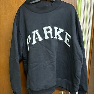 RARE PARKE Black Sweatshirt with White Tag (NWB)